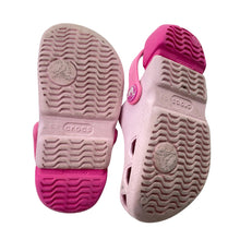 Load image into Gallery viewer, Shoes Crocs, pink clogs, scuffs on toes, FUC, size 9,  