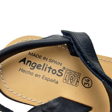 Load image into Gallery viewer, Shoes Angelitos, leather &amp; denim sandals, Made in Spain, EU 34, EUC, size 2,  