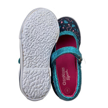 Load image into Gallery viewer, Shoes Osh Kosh, navy canvas &amp; glitter shoes, GUC, size 8,  