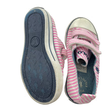 Load image into Gallery viewer, Shoes POLO RALPH LAUREN, striped canvas shoes, US 9, EU 25.5, marks on toes, FUC, size 8.5,  