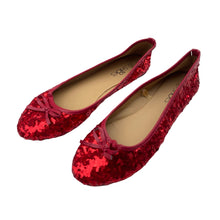 Load image into Gallery viewer, Shoes 18 Shoes, red sequin ballet pumps, GUC, size 7-8,  