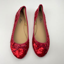 Load image into Gallery viewer, Shoes 18 Shoes, red sequin ballet pumps, GUC, size 7-8,  