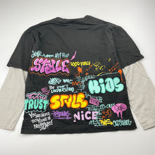 Load image into Gallery viewer, Boys Zara, cotton long sleeve tee / top, graffiti, GUC, size 7,  