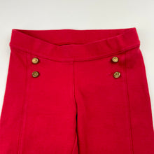 Load image into Gallery viewer, Girls JANIE AND JACK, red stretchy pants, elasticated, Inside leg: 43.5cm, FUC, size 6,  