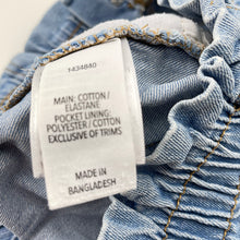 Load image into Gallery viewer, Girls 1964 Denim Co, blue stretch denim shorts, elasticated, FUC, size 12,  