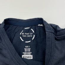 Load image into Gallery viewer, Unisex Bonds, navy Aus cotton tee / top, GUC, size 3,  