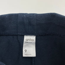 Load image into Gallery viewer, Boys Anko, navy cotton shorts, elasticated, GUC, size 9,  