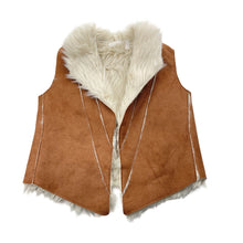 Load image into Gallery viewer, Girls Kardashian Kids, faux fur lined, faux suede vest, EUC, size 2,  