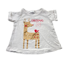 Load image into Gallery viewer, Girls Tiny Little Wonders, cotton Christmas tee / top, light marks, FUC, size 0,  