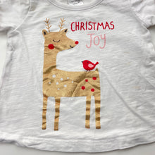 Load image into Gallery viewer, Girls Tiny Little Wonders, cotton Christmas tee / top, light marks, FUC, size 0,  