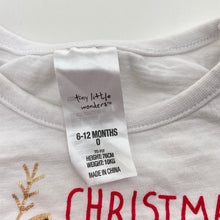 Load image into Gallery viewer, Girls Tiny Little Wonders, cotton Christmas tee / top, light marks, FUC, size 0,  