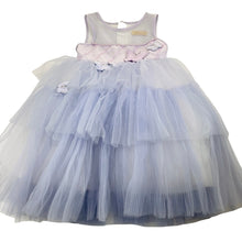 Load image into Gallery viewer, Girls BAIMATIANSHI, lined tiered tulle party dress, butterflies, FUC, size 5, L: 60cm