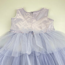 Load image into Gallery viewer, Girls BAIMATIANSHI, lined tiered tulle party dress, butterflies, FUC, size 5, L: 60cm