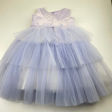Load image into Gallery viewer, Girls BAIMATIANSHI, lined tiered tulle party dress, butterflies, FUC, size 5, L: 60cm