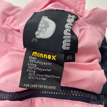 Load image into Gallery viewer, Girls Minnex, reversible pink/navy down/feather filled vest, armpit to armpit: 34cm, GUC, size 3-5,  