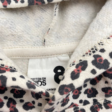 Load image into Gallery viewer, Girls Cotton On, animal print fleece lined hoodie sweater, FUC, size 8,  