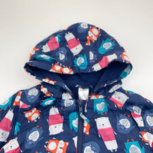 Load image into Gallery viewer, Girls H&amp;T, fleece lined spray jacket / coat, FUC, size 7,  