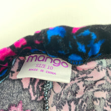 Load image into Gallery viewer, Girls Mango, floral velvet leggings, Inside leg: 59cm, EUC, size 10,  