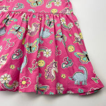 Load image into Gallery viewer, Girls Anko, cotton casual dress, unicorns &amp; dinosaurs, FUC, size 1, L: 41cm