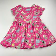 Load image into Gallery viewer, Girls Anko, cotton casual dress, unicorns &amp; dinosaurs, FUC, size 1, L: 41cm