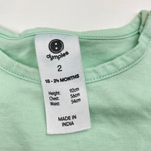 Load image into Gallery viewer, Girls Dymples, green cotton tee / top, GUC, size 2,  