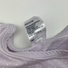 Load image into Gallery viewer, Girls Anko, lilac &amp; white spot cotton tee / top, EUC, size 00,  