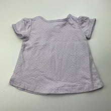 Load image into Gallery viewer, Girls Anko, lilac &amp; white spot cotton tee / top, EUC, size 00,  