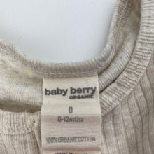 Load image into Gallery viewer, Unisex Baby Berry, ribbed organic cotton bodysuit / romper, FUC, size 0,  