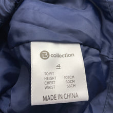 Load image into Gallery viewer, Boys B Collection, navy puffer jacket / coat, EUC, size 4,  