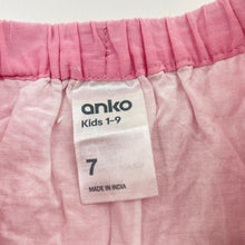 Load image into Gallery viewer, Girls Anko, lined cotton skirt, elasticated, L: 38cm, FUC, size 7,  