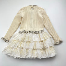 Load image into Gallery viewer, Girls Baby Graziella, cotton lined merino wool / silk dress, Made in Italy, EUC, size 2, L: 41cm