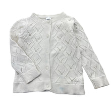 Load image into Gallery viewer, Girls Anko, white cotton knitted cardigan, GUC, size 3,  