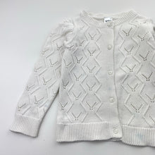 Load image into Gallery viewer, Girls Anko, white cotton knitted cardigan, GUC, size 3,  
