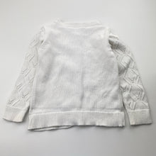 Load image into Gallery viewer, Girls Anko, white cotton knitted cardigan, GUC, size 3,  