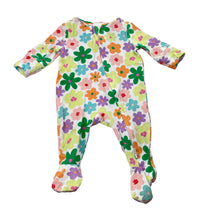 Load image into Gallery viewer, Girls Cotton On, floral stretchy zip coverall / romper, GUC, size 0000,  