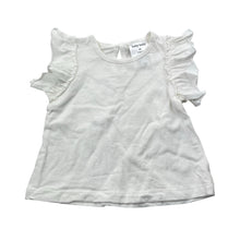 Load image into Gallery viewer, Girls Baby Baby, white cotton tee / top, EUC, size 00,  