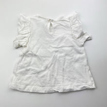 Load image into Gallery viewer, Girls Baby Baby, white cotton tee / top, EUC, size 00,  