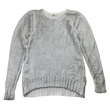 Load image into Gallery viewer, Girls H&amp;M, silver knit sweater / jumper, GUC, size 9-10,  