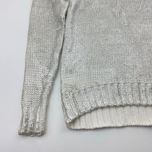 Load image into Gallery viewer, Girls H&amp;M, silver knit sweater / jumper, GUC, size 9-10,  