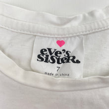 Load image into Gallery viewer, Girls Eve's Sister, cotton long sleeve tee / top, GUC, size 7,  