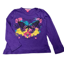 Load image into Gallery viewer, Girls Pink Sugar, cotton long sleeve tee / top, butterfly, EUC, size 8,  