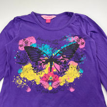Load image into Gallery viewer, Girls Pink Sugar, cotton long sleeve tee / top, butterfly, EUC, size 8,  