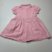 Load image into Gallery viewer, Girls Ralph Lauren, pink cotton polo dress, light marks, FUC, size 12 months, L: 40cm