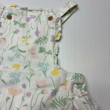 Load image into Gallery viewer, Girls Dymples, floral ruffle summer romper, EUC, size 0,  