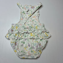 Load image into Gallery viewer, Girls Dymples, floral ruffle summer romper, EUC, size 0,  