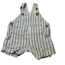 Load image into Gallery viewer, Boys Anko, striped linen / cotton overalls / shortalls, EUC, size 0000,  