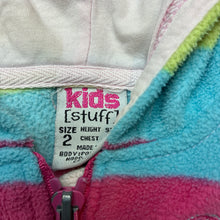 Load image into Gallery viewer, Girls Kids Stuff, fleece zip up hooded sweater, FUC, size 2,  