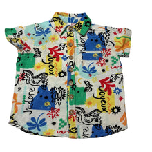 Load image into Gallery viewer, Boys KID, viscose / linen short sleeve shirt, FUC, size 1,  
