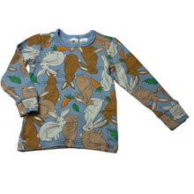 Load image into Gallery viewer, Unisex Target, ribbed long sleeve pyjama top, rabbits, EUC, size 2,  