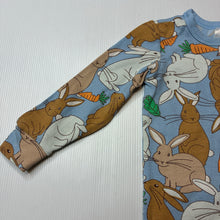 Load image into Gallery viewer, Unisex Target, ribbed long sleeve pyjama top, rabbits, EUC, size 2,  